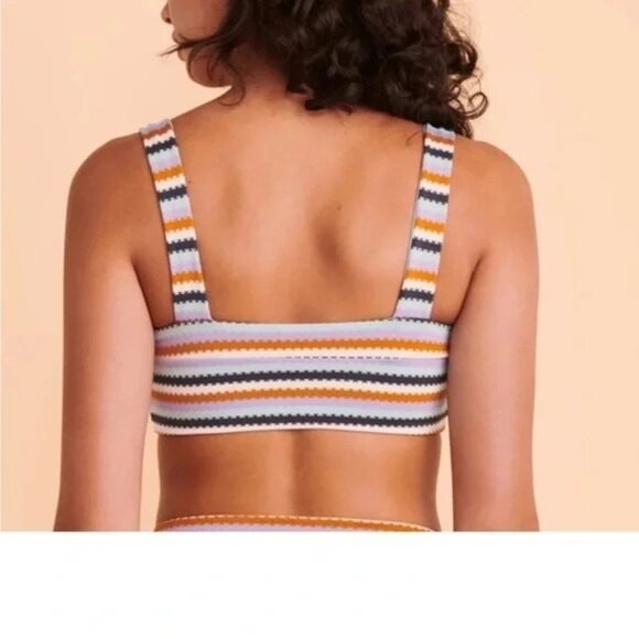 L*Space Lee Lee Bralette Bikini Top Size S Over The Moon Stripe NWT - Picture 2 of 9